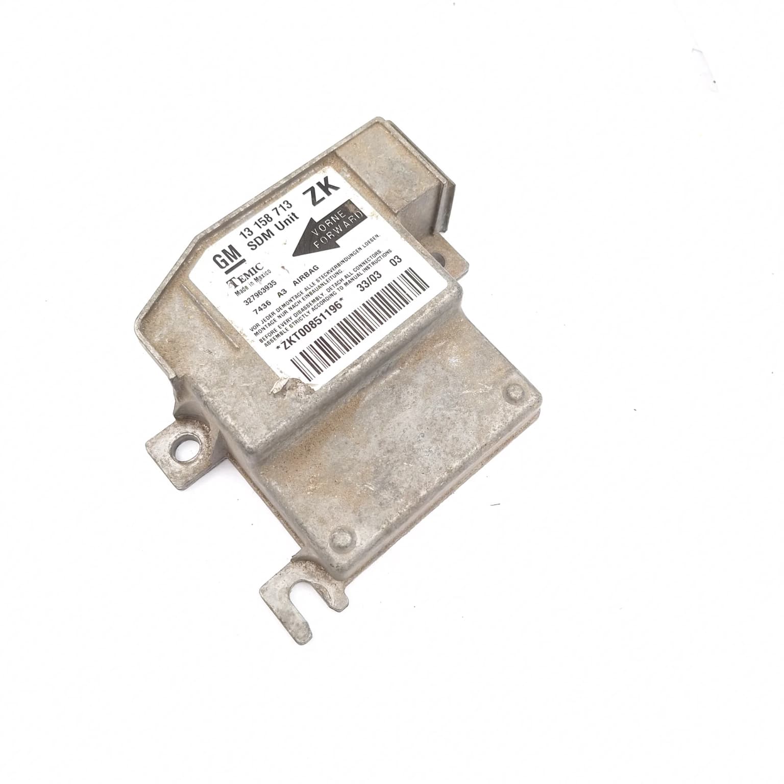 Airbag control module Opel MERIVA 2003–2010 13158713 – 1