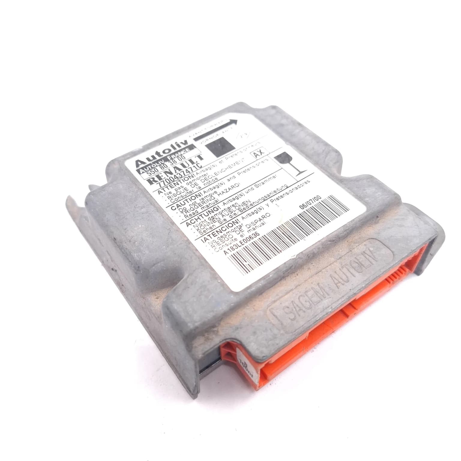Airbag control module Renault SCENIC 1 / MEGANE Scenic (JA0/1) 1996–2003 550803800 – 1