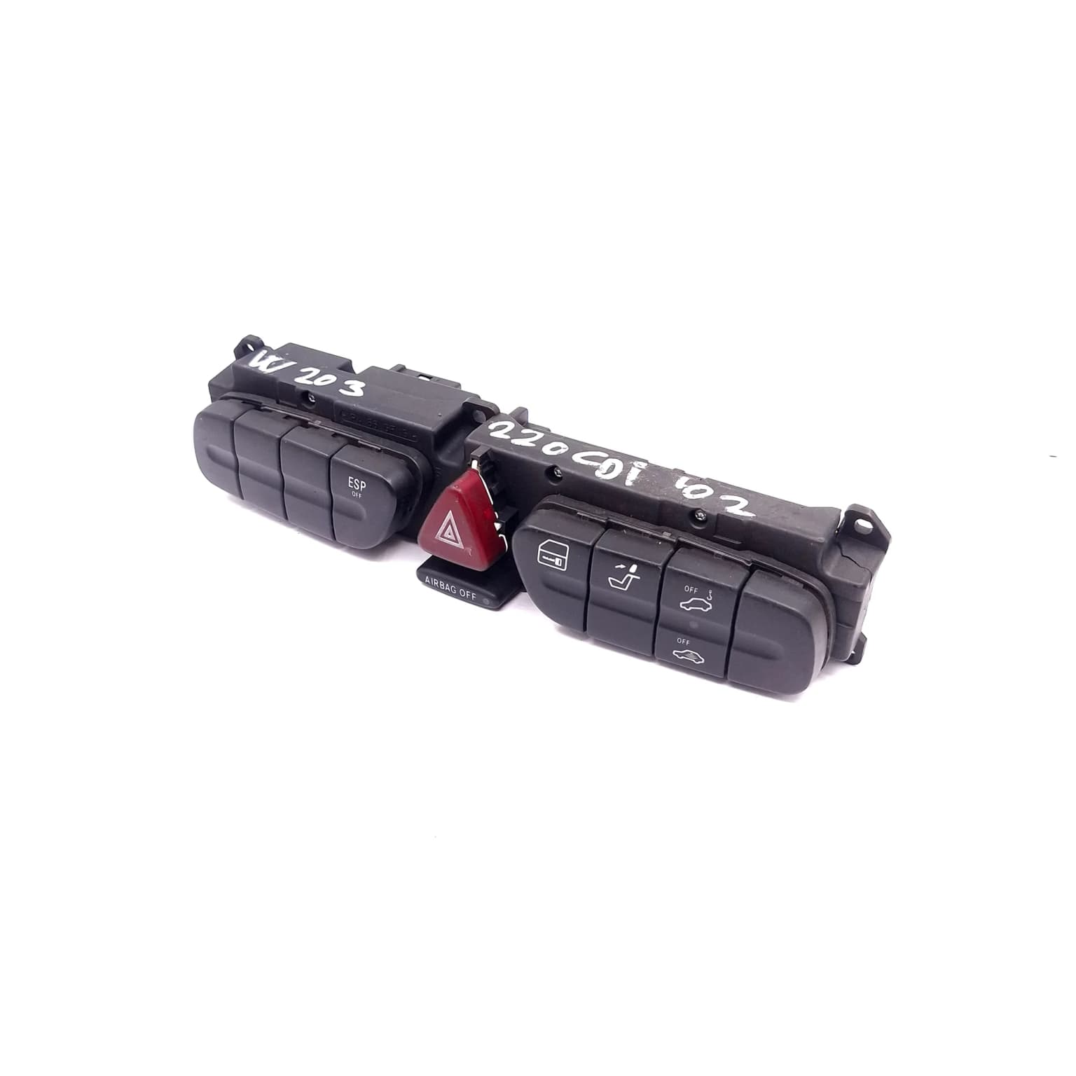 Hazard light switch Mercedes-Benz C-CLASS (W203) 2000–2007 2038216258 – 1