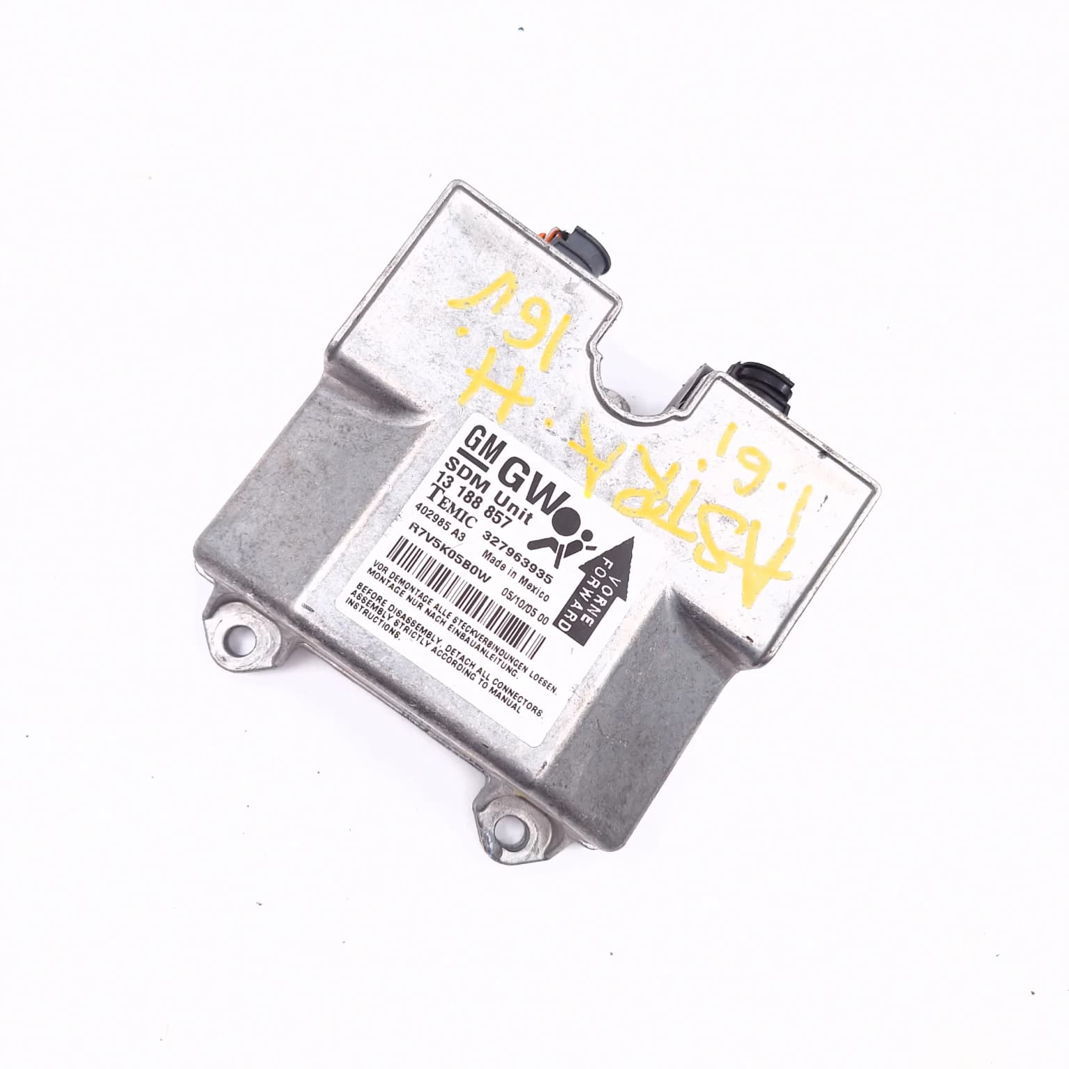 Airbag control module Opel ASTRA H 2004–2012 1.6 13188857 – 1