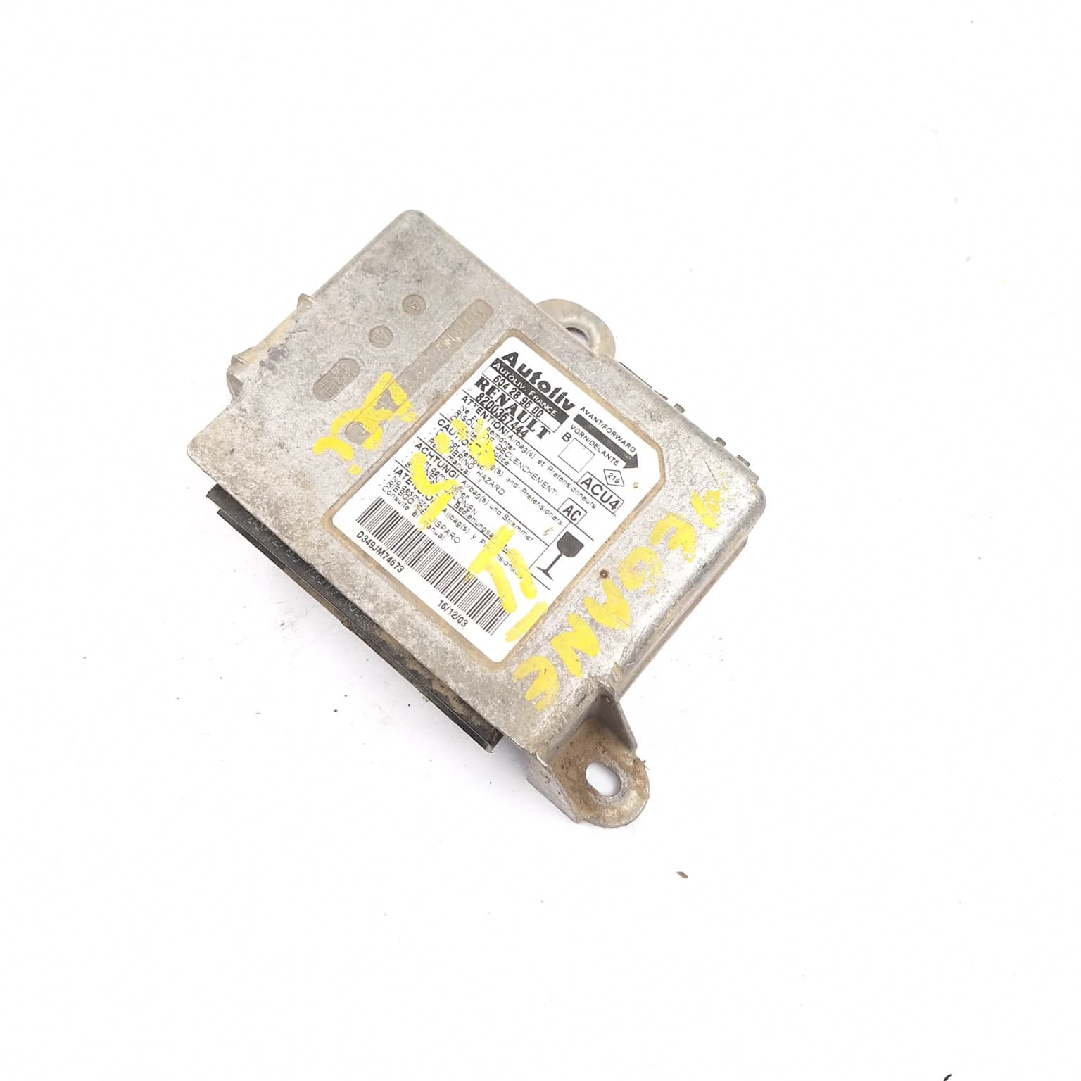 Airbag control module Renault MEGANE 2 2002–2010 8200367444 – 1