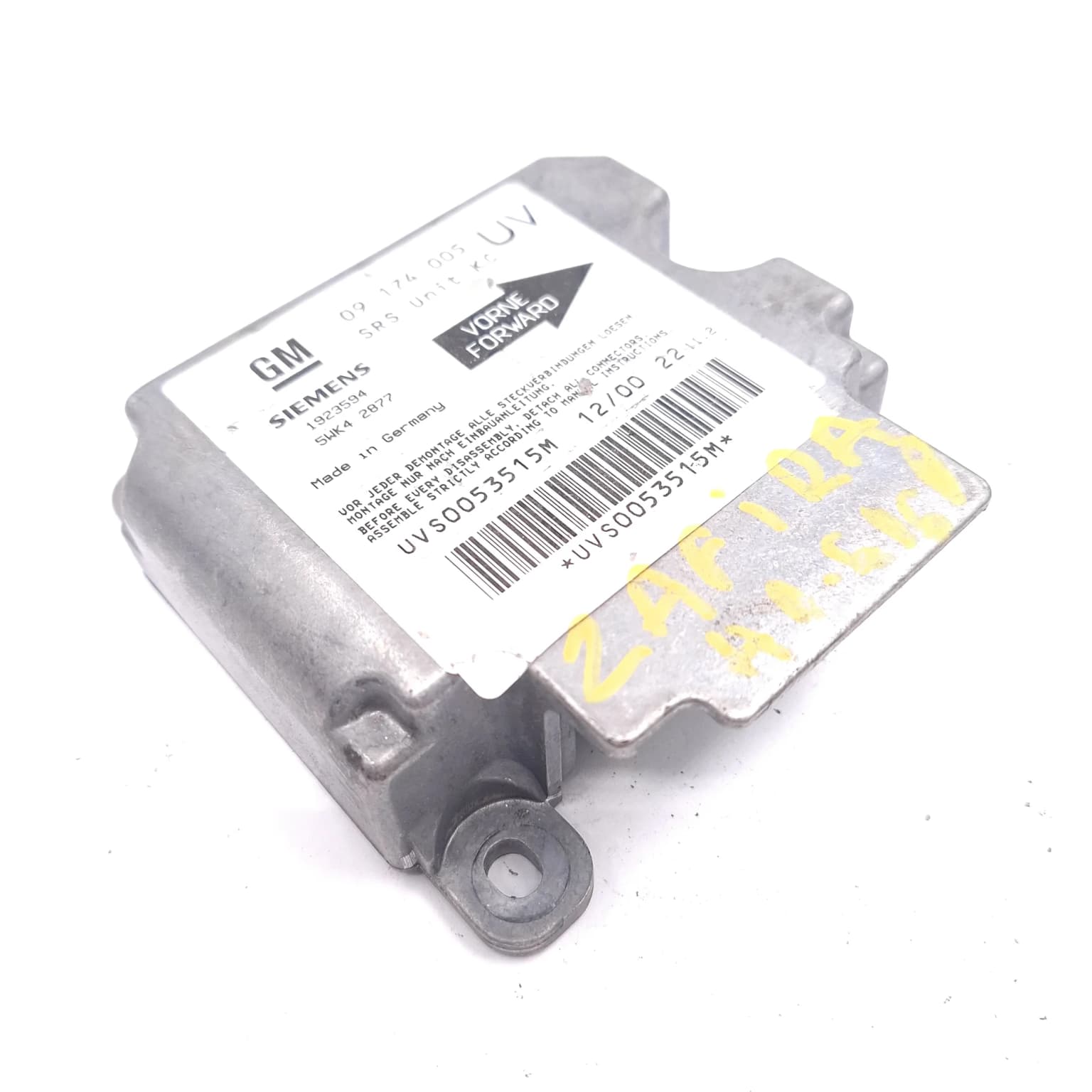 Airbag control module Opel ZAFIRA A (F75) 1999–2005 09174005 – 1