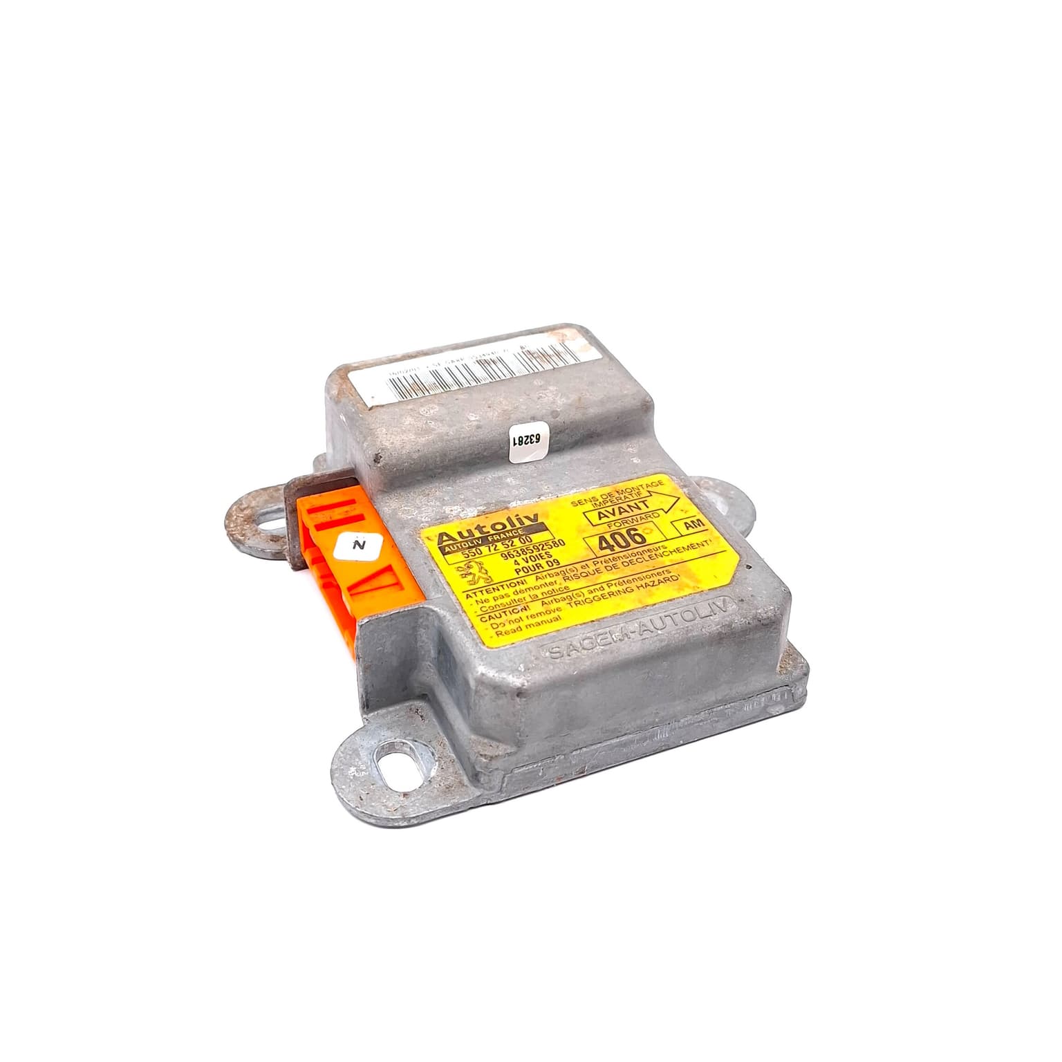 Airbag control module Peugeot 406 1995–2004 9638592580 – 1