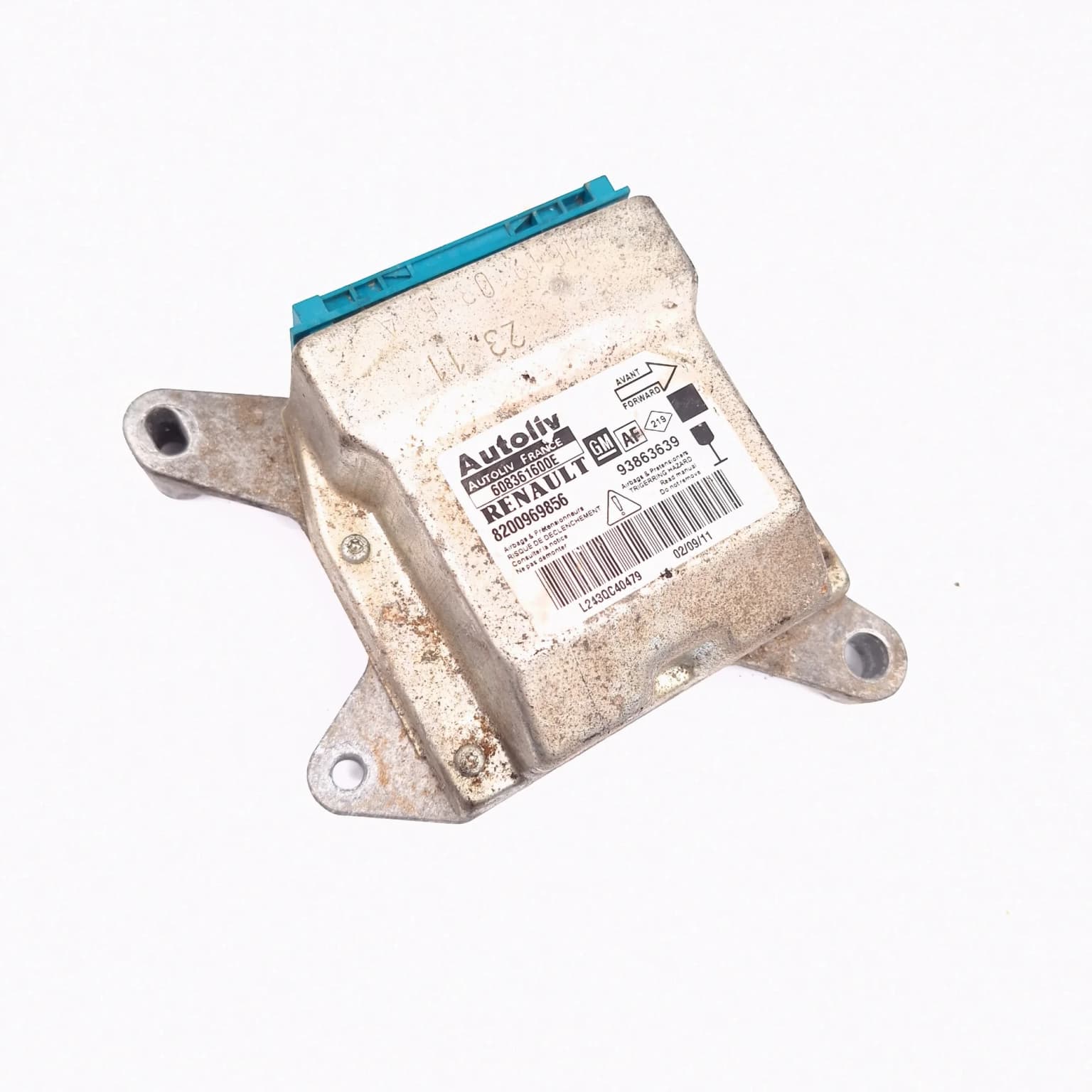 Airbag control module Renault TRAFIC 2 2001–2014 2.0 dCi 115 (FL01, FL0U) M9R 692 8200969856 – 1