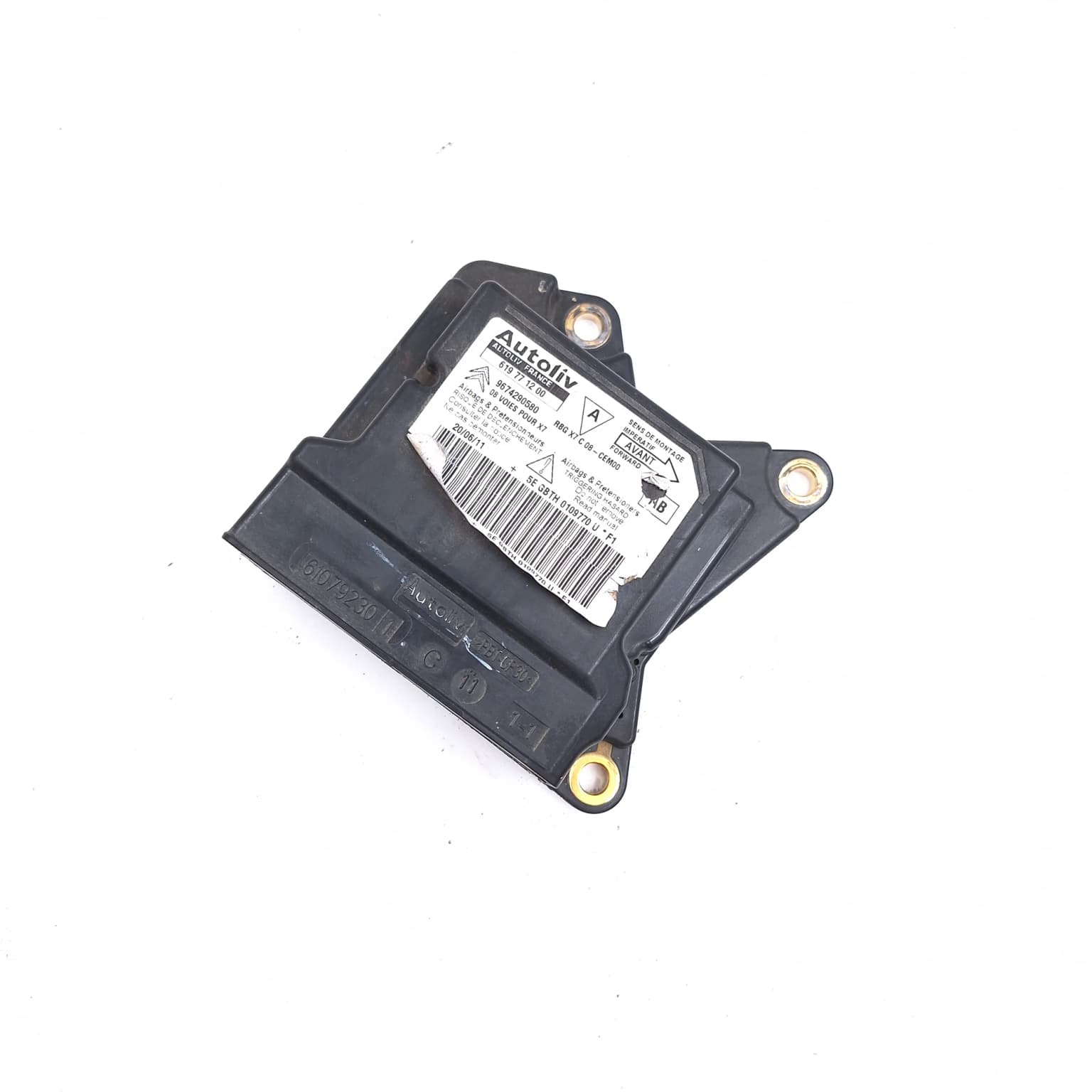Airbag control module Citroen C5 2 (RD, TD) 2008–2017 1.6 HDi 110 9HR (DV6C) 610792301 – 1