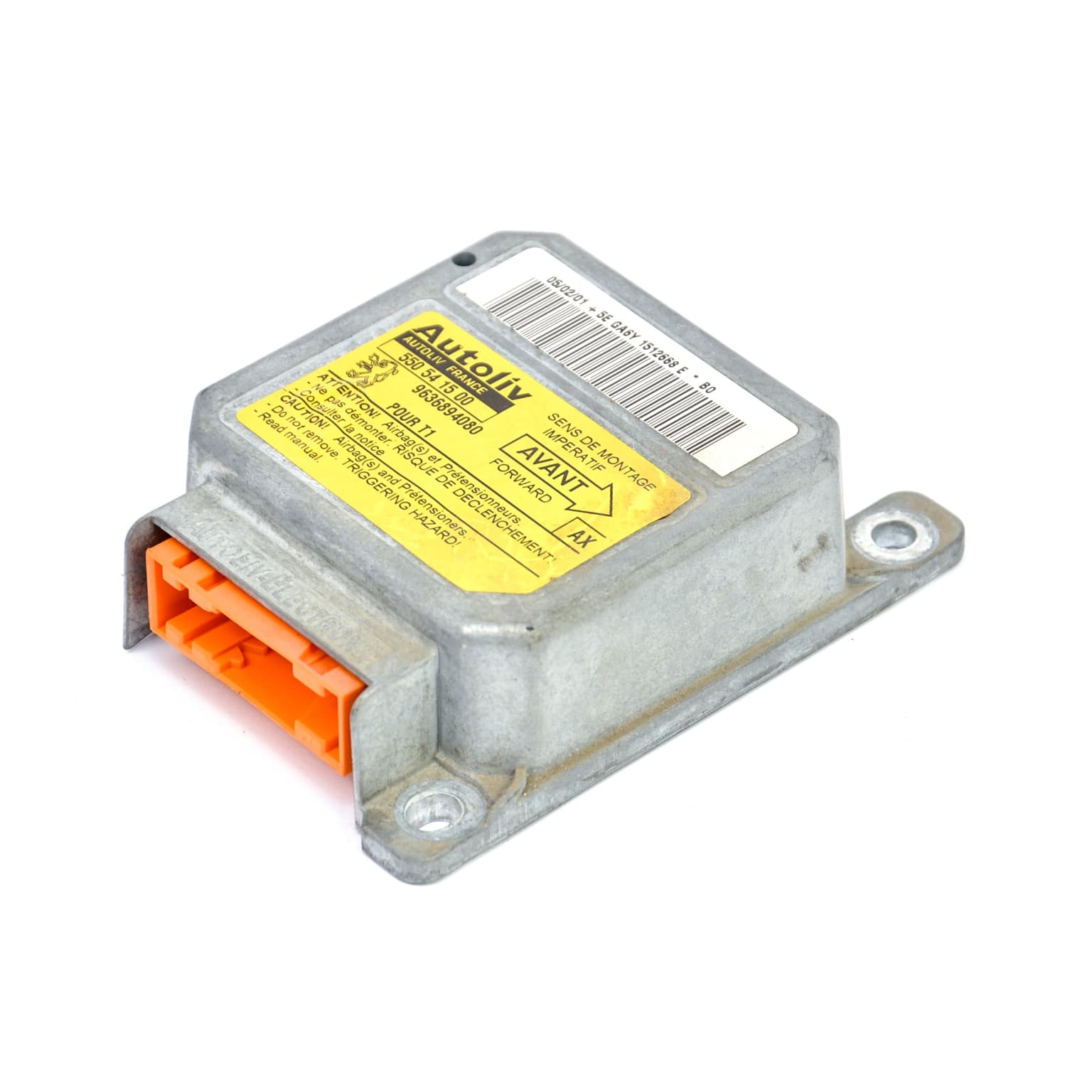 Airbag control module Peugeot 206 1998–2013 1.1 HFX (TU1JP) 9636894080 – 1