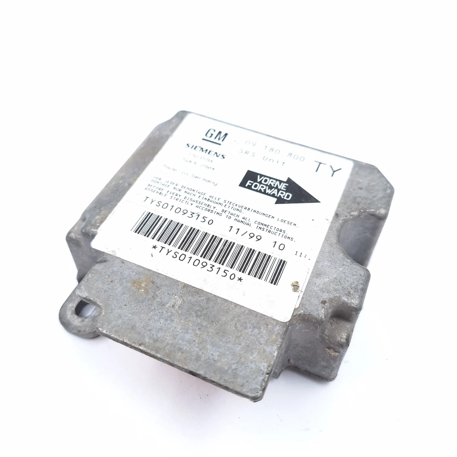 Airbag control module Opel VECTRA B 1995–2002 09180800 – 1