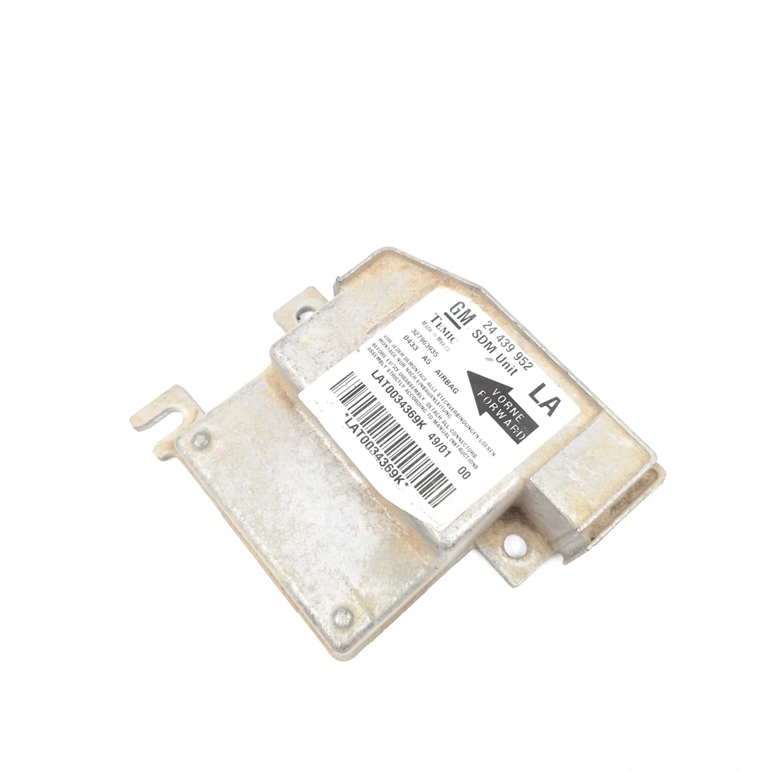 Airbag control module Opel CORSA C 2000–2006 24439952 – 1